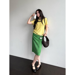 复古绒面羊皮A型半裙 SOLSOL买手店 设计师26早春新款 IMMI