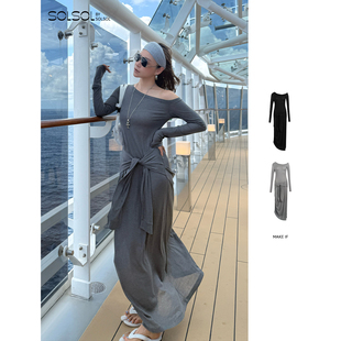 不对称系带连衣裙 MAKE 25早秋新品 设计师品牌 SOLSOL