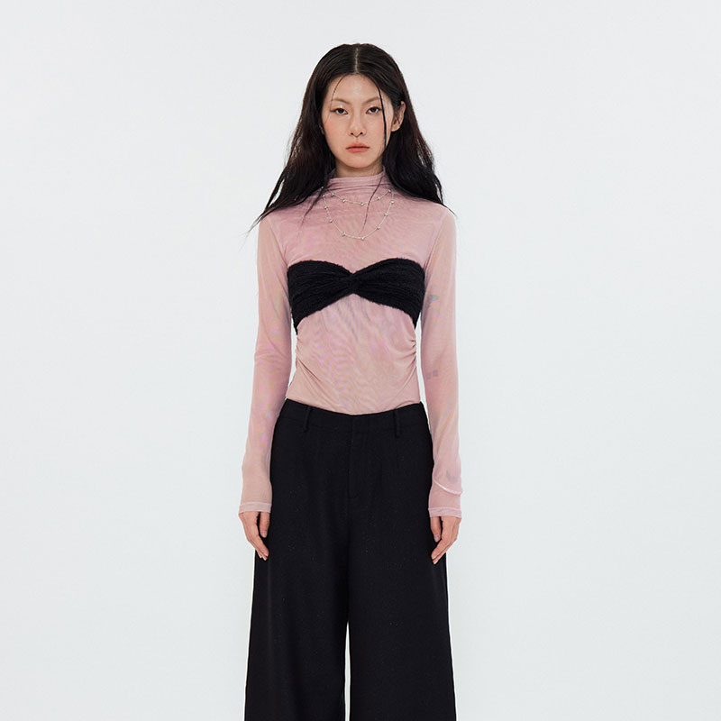 【特价款现货】 LAYERS 24秋冬新品 设计师品牌 针织纽结抹胸