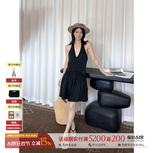 Layers 设计师品牌 25春夏新品 V领挂脖连衣裙 【特价款不退换】