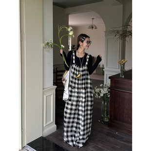 黑白格纹背带裤 SOLSOL买手店 设计师品牌 25早春新品 MANZANILLA