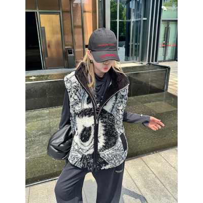 PRONOUNCE秋冬印花双面羊毛马甲