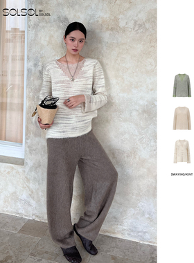 SWAYING/KINT 设计师 25秋冬新品 双面羊驼毛/镂空套衫 SOLSOL