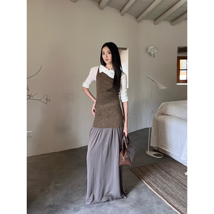 羊毛提花背心长裙 SWAYING 26早春新品 设计师品牌 SOLSOL KINT
