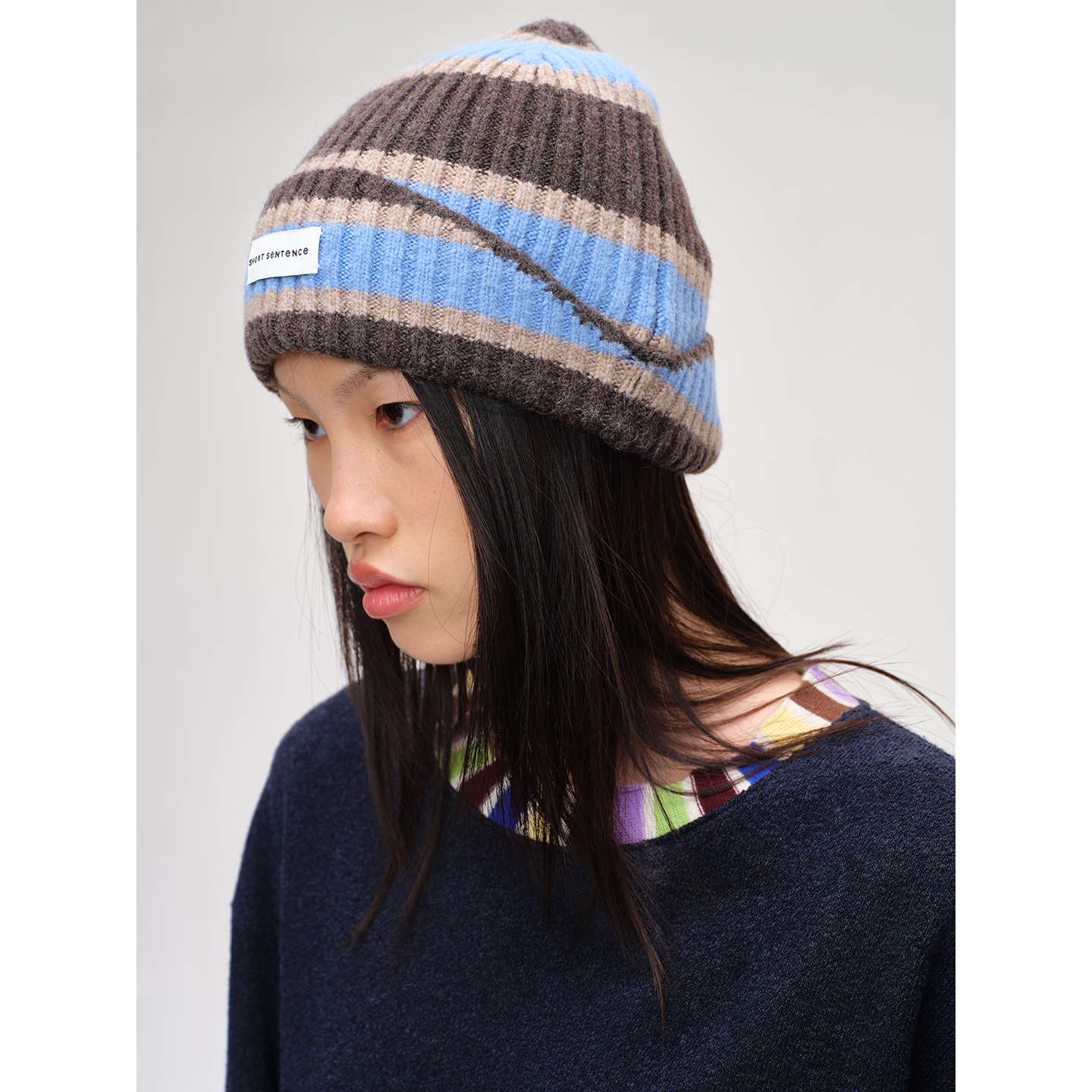 SHORT SENTENCE 设计师 25秋冬新品 Daily小猫钩针挂件/条纹冷帽