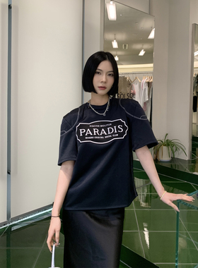 【特价款不退换】 YCH设计师品牌 2024春夏新款 字母印花短袖T恤