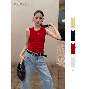 IMMI 26早春新款 复古休闲纯色羊毛两件套背心 SOLSOL 设计师品牌