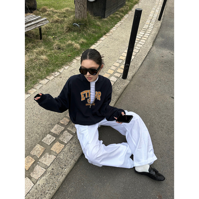 ETHOR纯棉logo印花棒球夹克