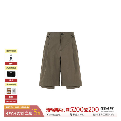 YOEYYOU休闲堆叠造型小A短裤