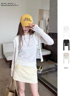 MAKE IF 设计师品牌26早秋新款优雅休闲直角肩开衫 SOLSOL买手店