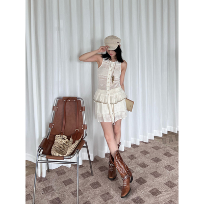 SHELLE ARTISTE  25春夏 钩花背心蛋糕钩花裙裤短裙 SOLSOL买手店