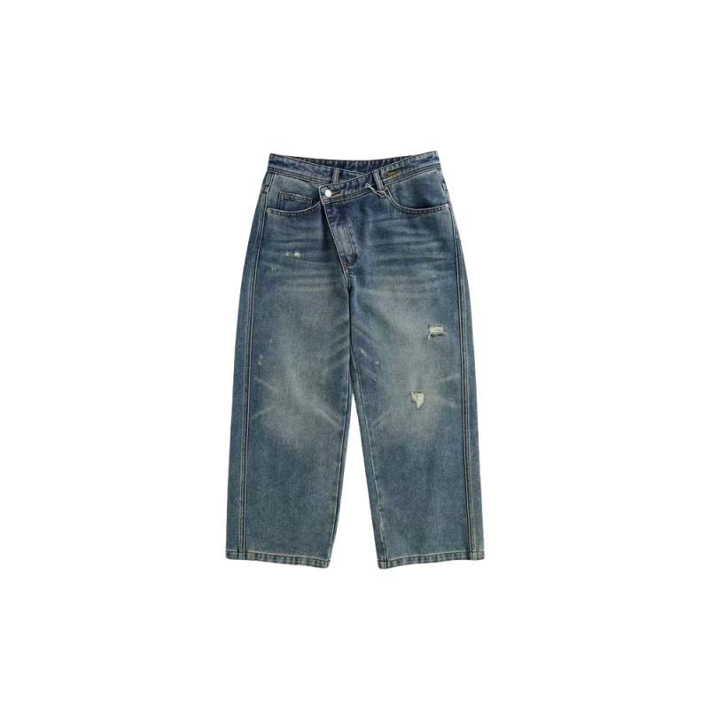 SHORT SENTENCE 25春夏新品  做旧风格中低腰九分裤 SOLSOL买手店