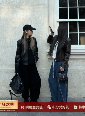 LOW CLASSIC LC 设计师 26春夏新品 立领皮革夹克短外套 SOLSOL