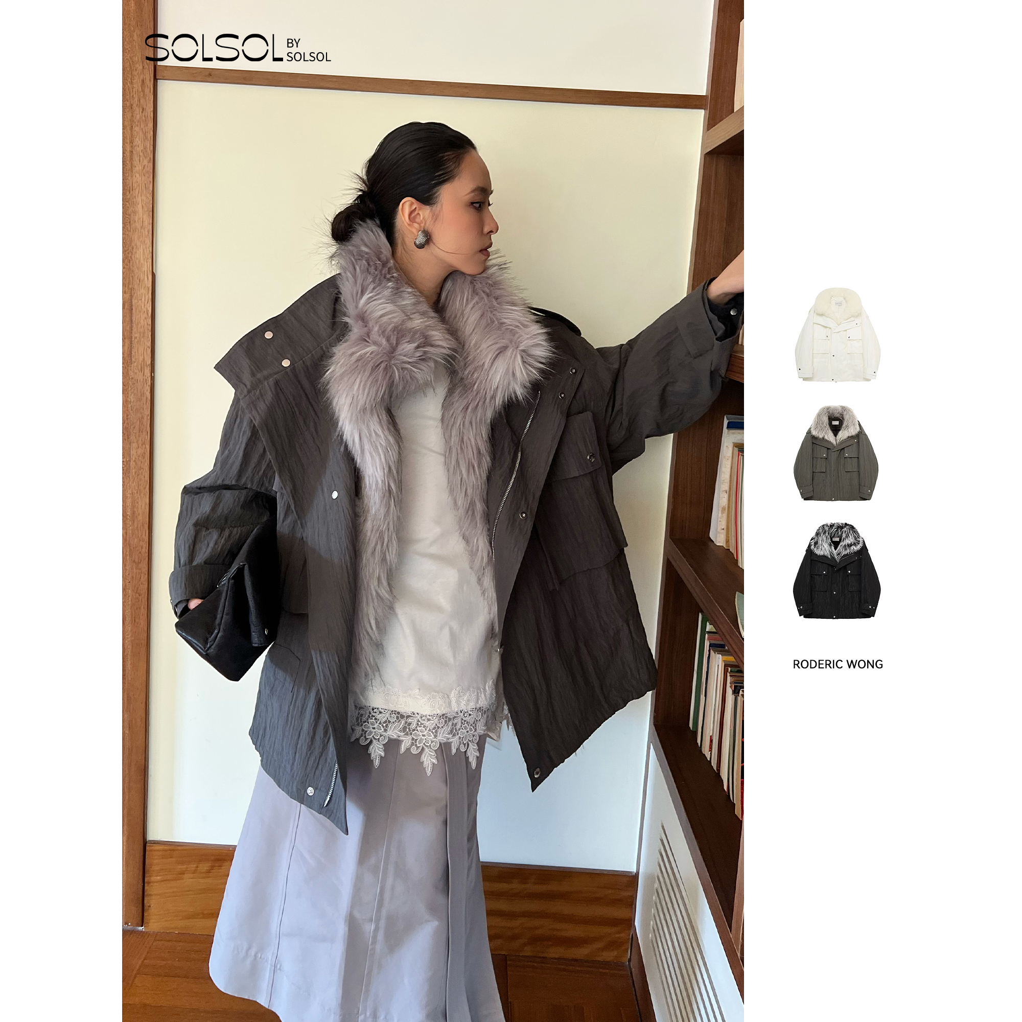 RODERICWONG秋冬鹅绒夹克两件套