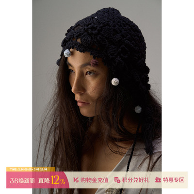 SHELLE ARTISTE  25春夏  设计师品牌  毛球钉珠帽 SOLSOL买手店