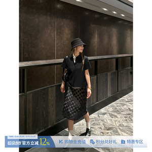 COTEMP拉真丝薄透拼接半身裙