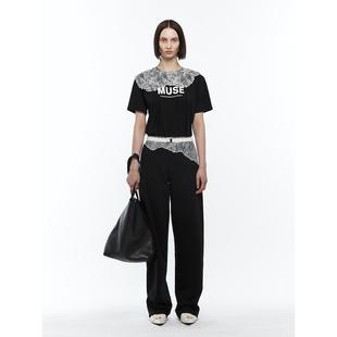 纯棉蕾丝拼接直筒裤 25秋冬新款 SOLSOL买手店 设计师品牌 YCH