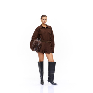 中高腰短裤 CNLEEWEI 外套 宽松廓形磨砂皮衬衫 设计师25秋冬新品