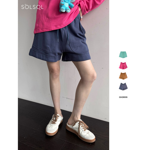 OIIORIRI 设计师品牌 25春夏 运动松紧腰卷边短裤 SOLSOL买手店