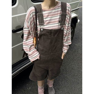 SOLSOL买手店OIIORIRI设计师品牌24秋条绒背带短裤 24AWDS029