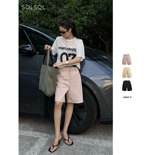 25春夏新品 MAKE 设计师品牌 SOLSOL 牛仔短裤