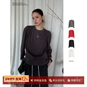 YOEYYOU SOLSOL买手店 T恤 设计师品牌26春夏新品 纯色打褶长袖