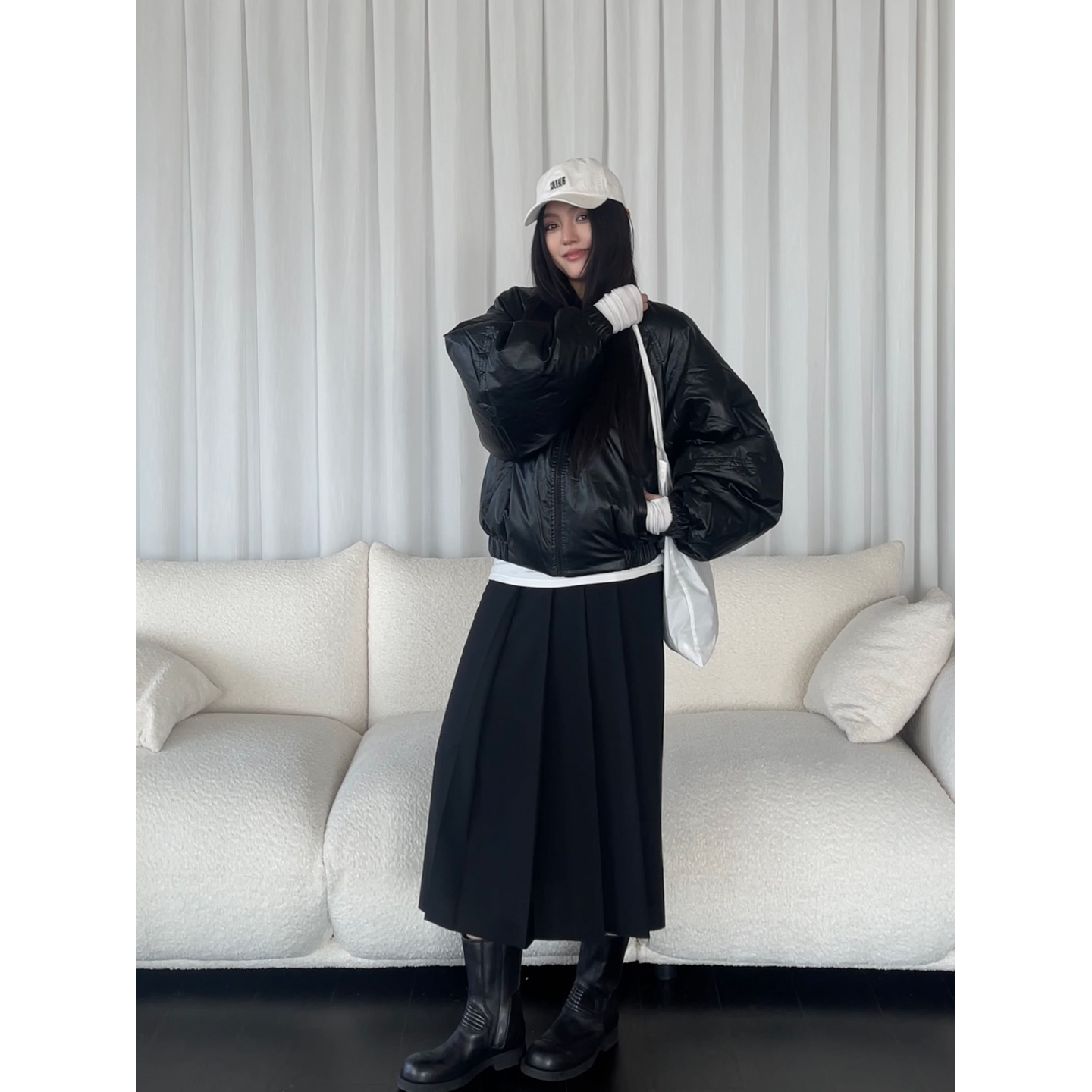 【5折】YOEYYOU 设计师品牌 双腰头打褶半裙 SOLSOL买手店