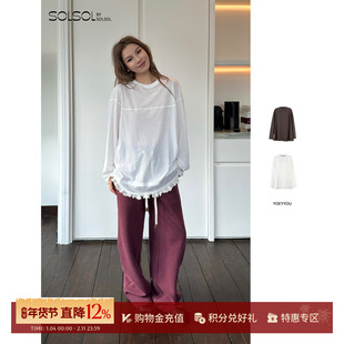 YOEYYOU 设计师品牌26春夏新品 荷叶宽松休闲T恤 SOLSOL买手店