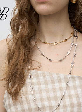 SOLSOL买手店 ODTD 25早春新品 定制logo蛇骨简约长短项链手链