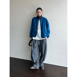 SOLSOL买手店 暗纹抽绳山羊绒阔腿裤 4MILE 设计师品牌25秋冬新品