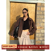 休闲绒面翻领夹克 ETHOR 设计师品牌25秋冬新品 短裙SOLSOL买手店