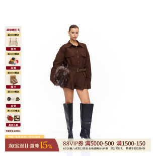 中高腰短裤 CNLEEWEI 外套 宽松廓形磨砂皮衬衫 设计师25秋冬新品