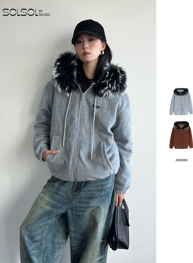 OIIORIRI 设计师品牌25秋冬新品保暖鹅绒毛领抽绳连帽外套SOLSOL
