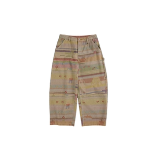 仿毛衣印花九分直筒裤 25春夏新品 SOLSOL买手店 SENTENCE SHORT