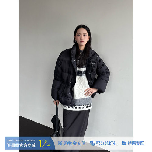 ETHOR秋冬轻便立领羽绒服外套女