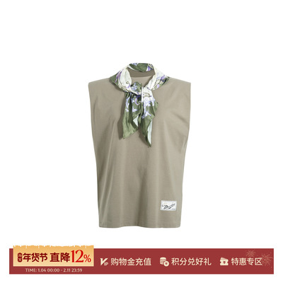 MOMENTPLAY秋冬可拆卸丝巾背心女