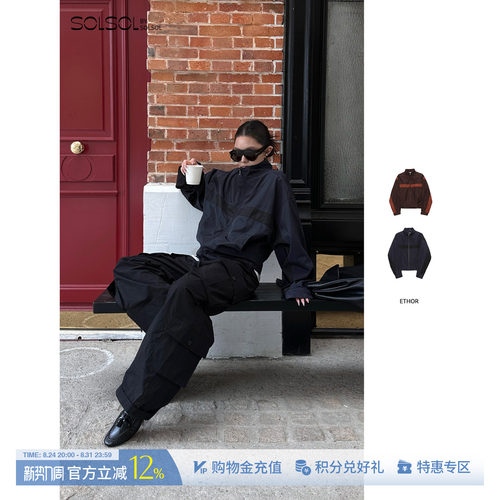 ETHOR宽松休闲立领飞行员夹克