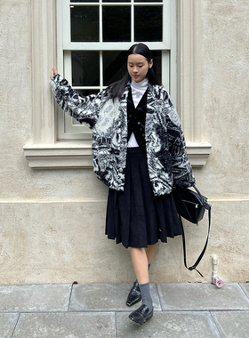 PRONOUNCE 设计师 25秋冬新款 印花双面羊毛开衫 SOLSOL