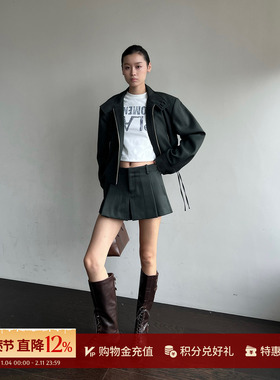 MOMENTPLAY 设计师品牌 25秋冬新品 精纺羊毛百褶造型裙裤SOLSOL