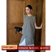 设计师品牌 25早秋新品 书页造型圆领无袖 YOEYYOU 上衣 SOLSOL