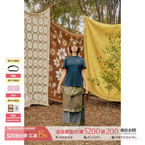 SHORT SENTENCE 设计师 25秋冬新品 太阳手绘印花短袖T恤 SOLSOL