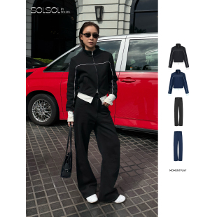 卫裤 立领拉链撞色卫衣开衫 SOLSOL买手店 26早春新品 MOMENTPLAY