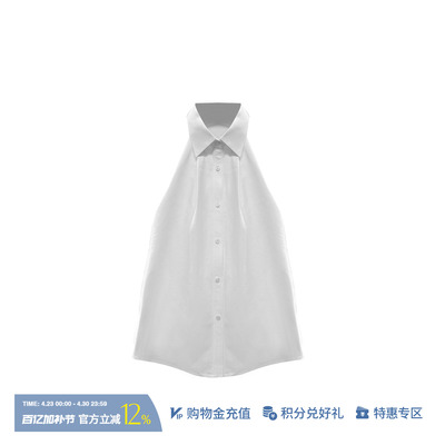 MOMENTPLAY休闲无袖衬衫式上衣