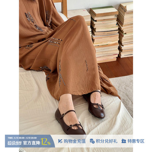 UNFOLIO复古优雅镂空玛丽珍鞋