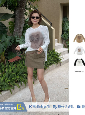 MANZANILLA 设计师 26春夏新款 撞色/爱心小狗印花T SOLSOL买手店