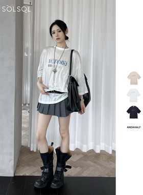 ANDAHALF 设计师品牌 25春夏新品 印花针织短袖衫 SOLSOL买手店