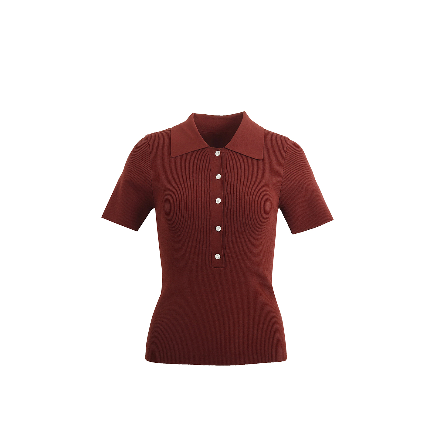 MAKEIF休闲女士翻领POLO针织衫