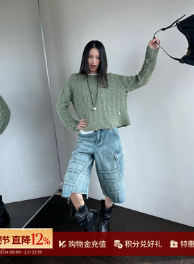 MOMENTPLAY 设计师品牌 25秋冬新品 老布牛仔八分裤 SOLSOL买手店