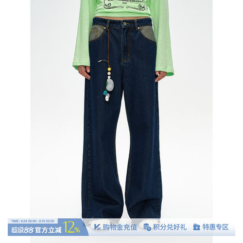 SHORTSENTENCE中腰宽松牛仔裤