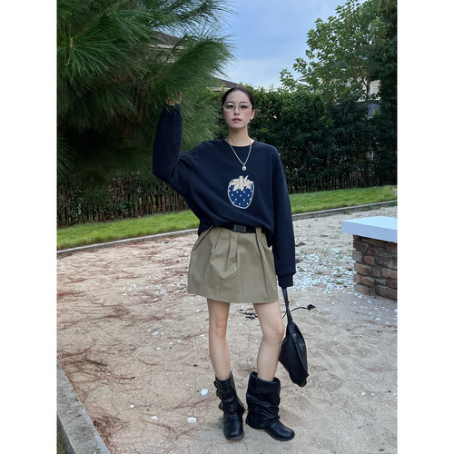 SHORTSENTENCE纯棉秋冬半身裙女